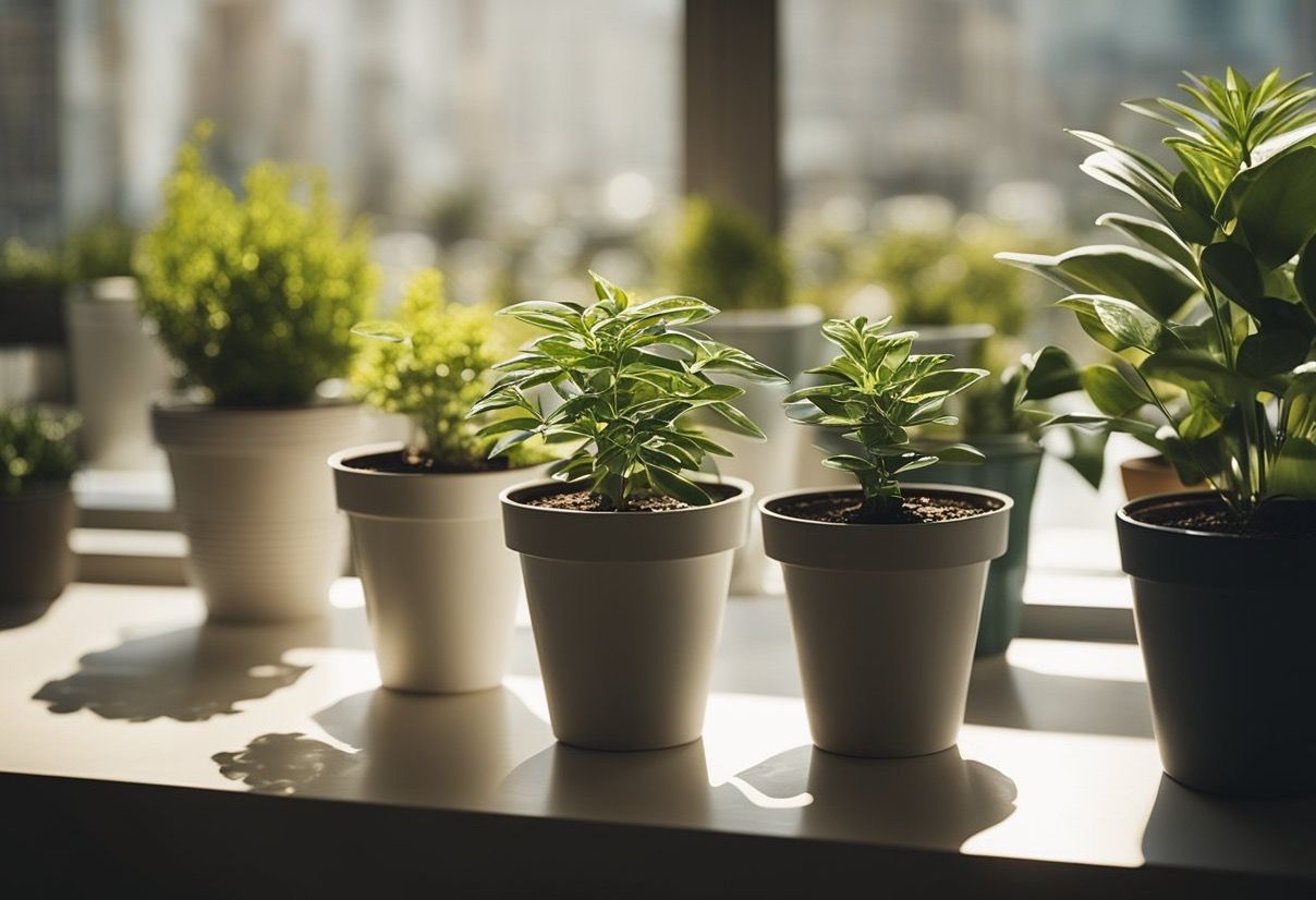 potted plants indoor near window sill